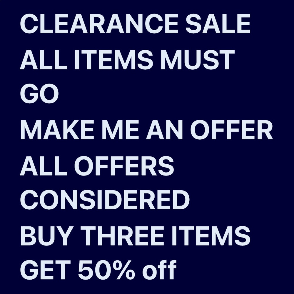Clearance sale